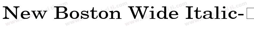 New Boston Wide Italic字体转换